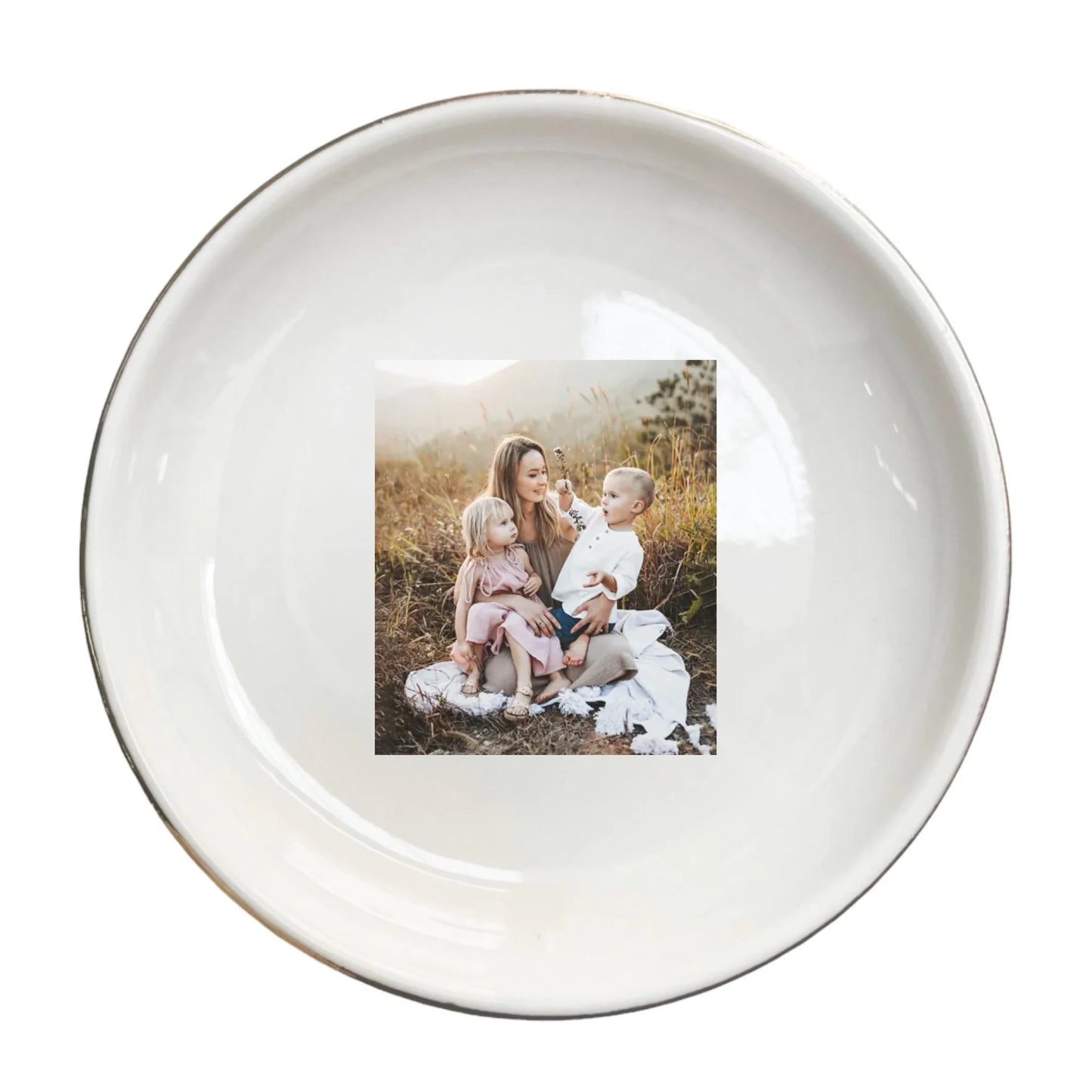 Custom Photo Jewelry Dish | Personalized Ring Dish Holder | Gift for Mom & Women