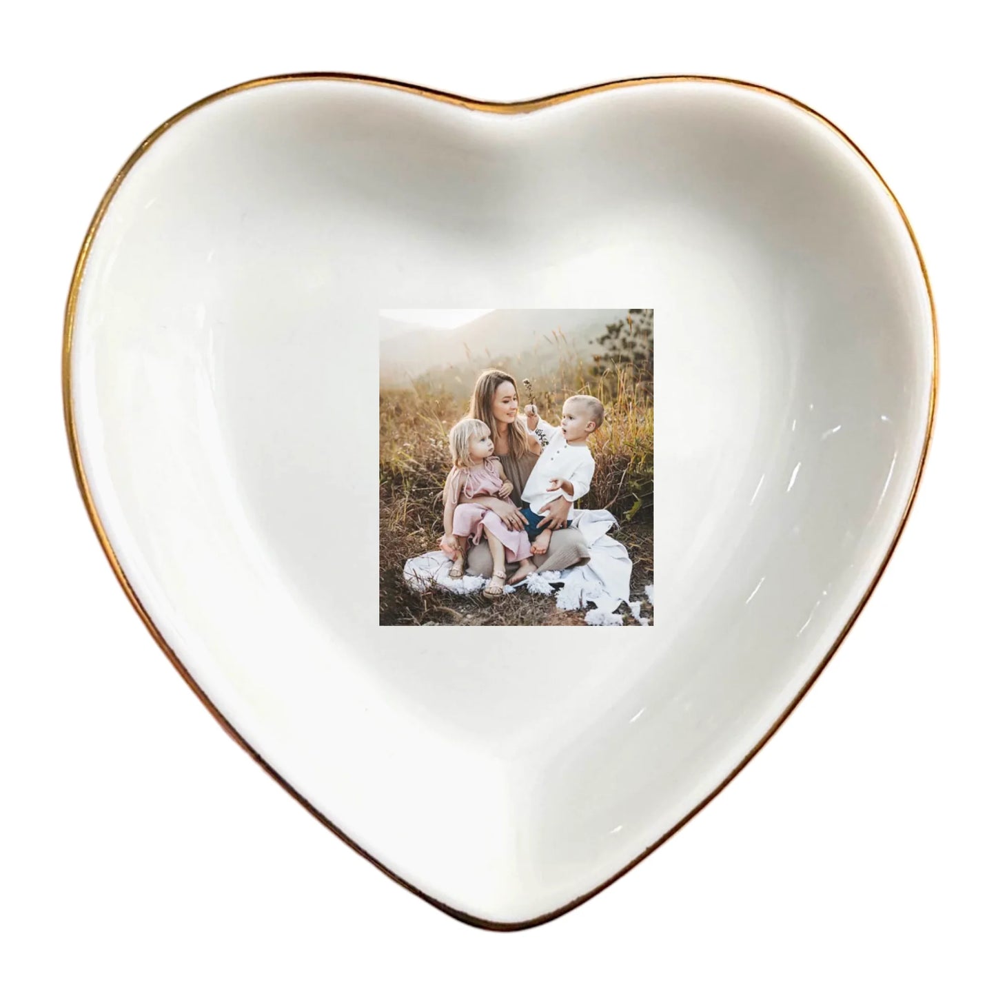 Custom Photo Jewelry Dish | Personalized Ring Dish Holder | Gift for Mom & Women