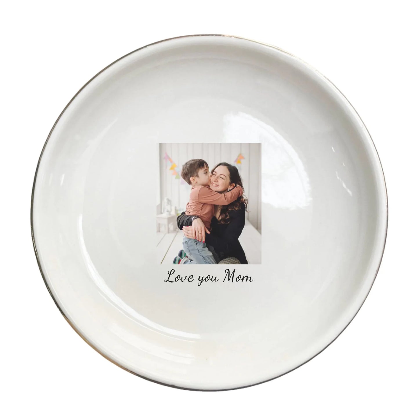 Custom Photo Trinket Tray | Personalized Jewelry Storage Gift for Mom, Daughter, Sister & Family
