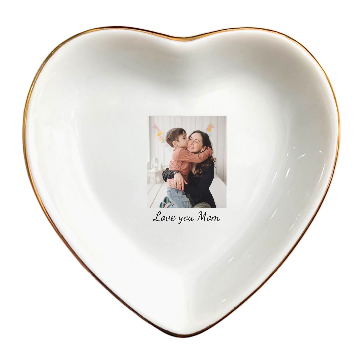 Custom Photo Trinket Tray | Personalized Jewelry Storage Gift for Mom, Daughter, Sister & Family