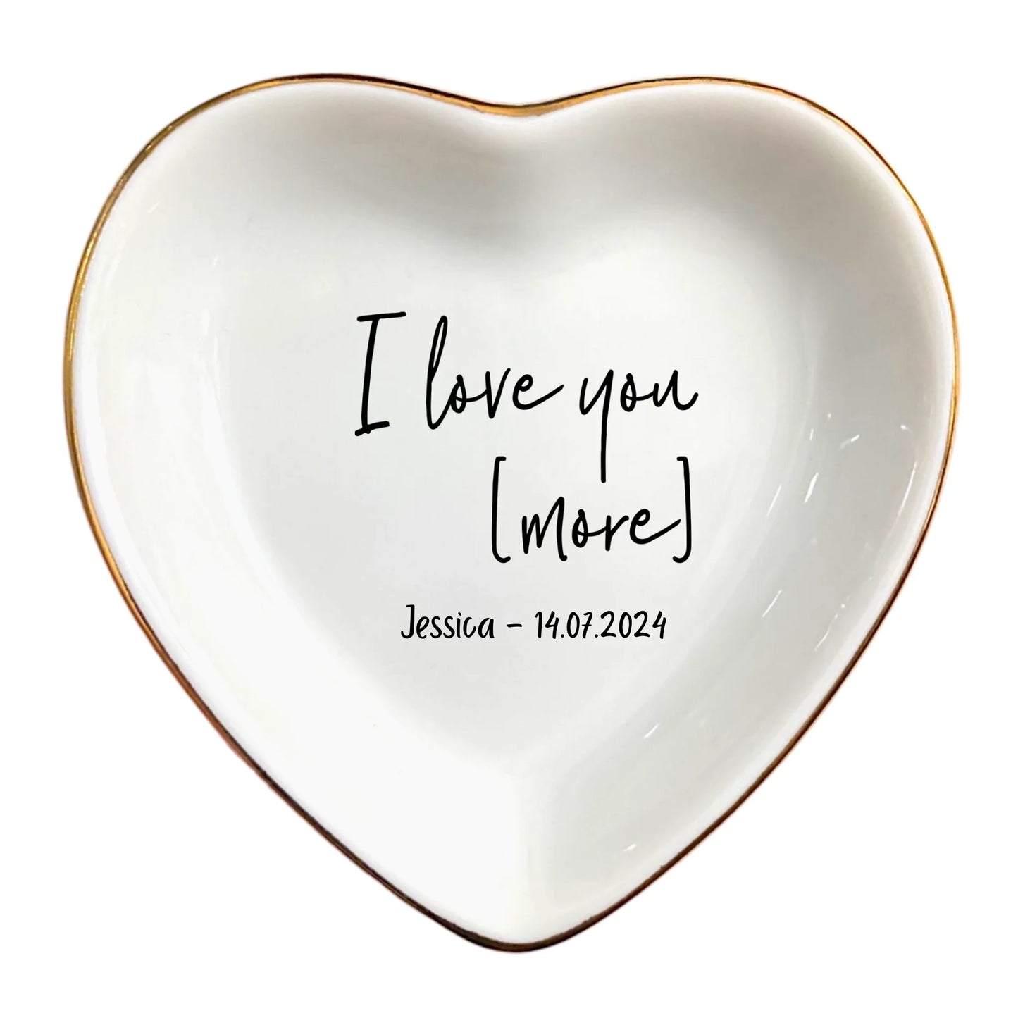 Personalized  Ring Dish | I Love You More Jewelry Dish | Wedding, Valentine & Birthday Gift for Couples
