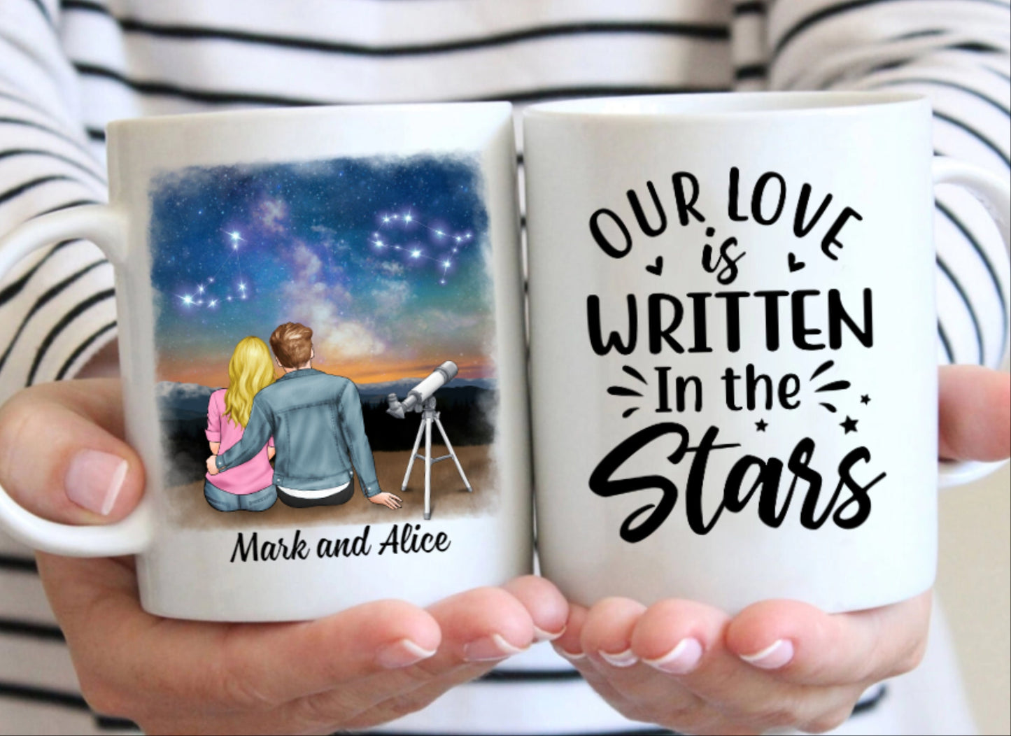 Our Love Is Written In The Stars Personalized Coffee Mug, Mugs For Couples, Engagement Gift For Couples, Husband Gift, Anniversary Gift