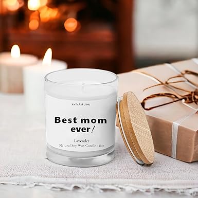 Best mom ever - Lavender Candle for Mom - Mother's Day Gift Candle, Soy Wax Candles - 8oz