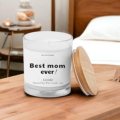 Best mom ever - Lavender Candle for Mom - Mother's Day Gift Candle, Soy Wax Candles - 8oz