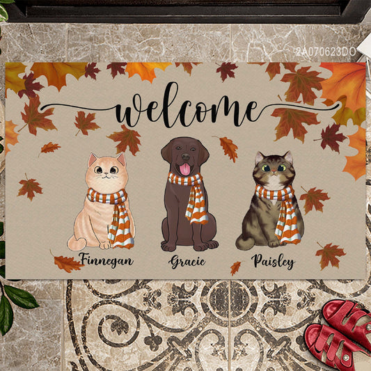 Welcome To Our Home Personalized Pet Doormat, Funny Welcome Home Mat, Pet Entrance Mat, Welcome Mat, Housewarming Gift, Pet Owner Gifts