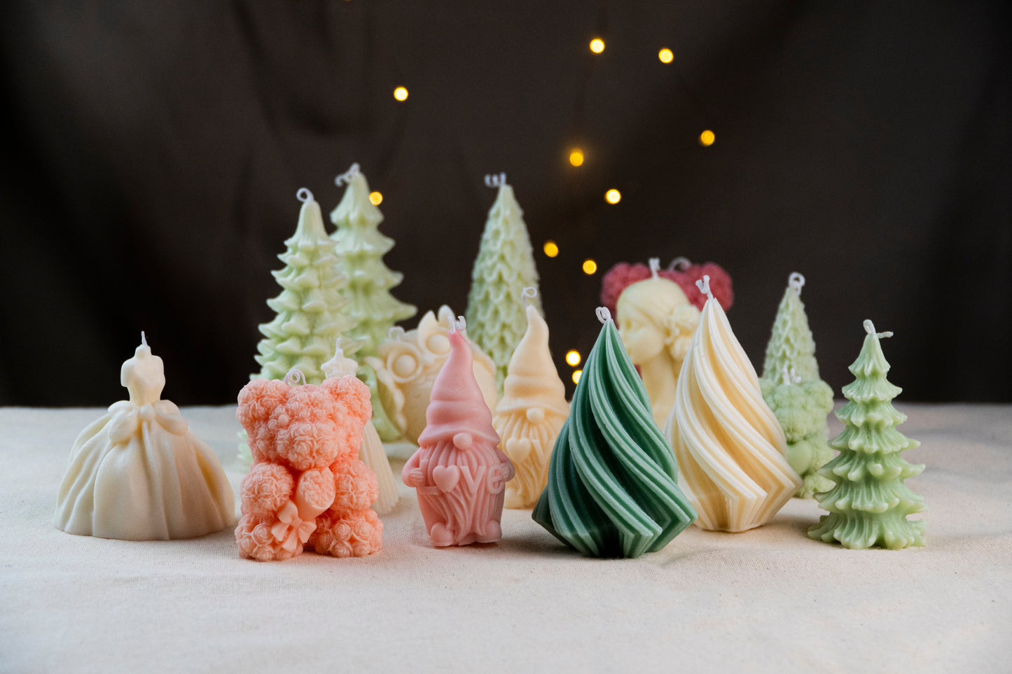 Christmas Tree Shaped Scented Candle | Unique Decorative Aromatherapy Candles for Holiday Decor