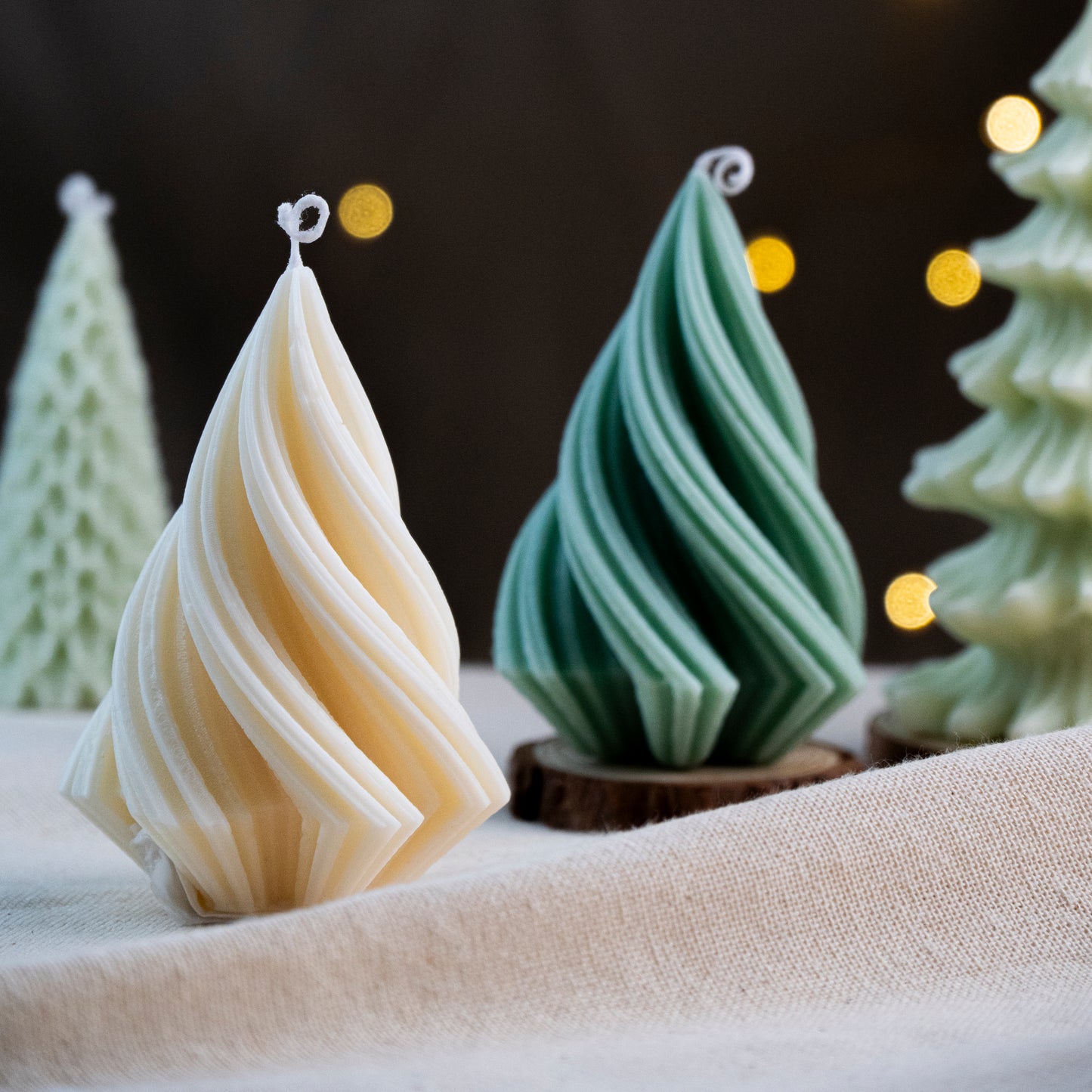 Christmas Tree Shaped Candle, Christmas Decor Candles for Holiday Party Gifts