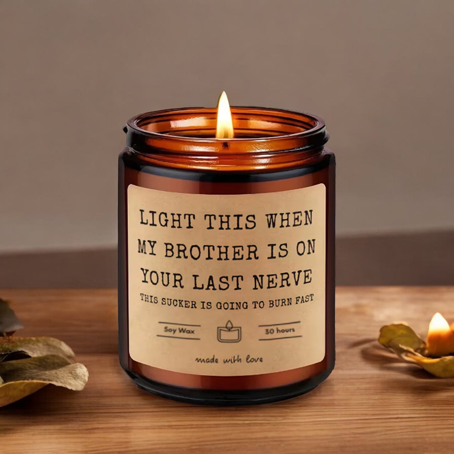 Light Me When My Brother Is On Your Last Nerve | Funny Candle Gift For Sister In Law, Bonus Sister Gift, Sister In Law Birthday Gift