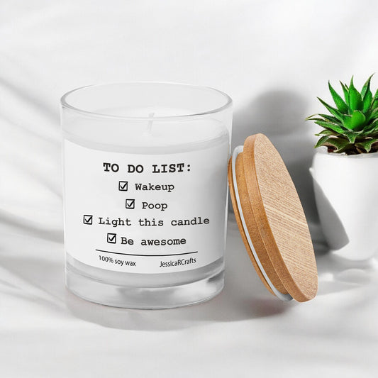 To Do List Funny Candle | Custom Gift For Bestie Friend Aunt Sister Mom Dad