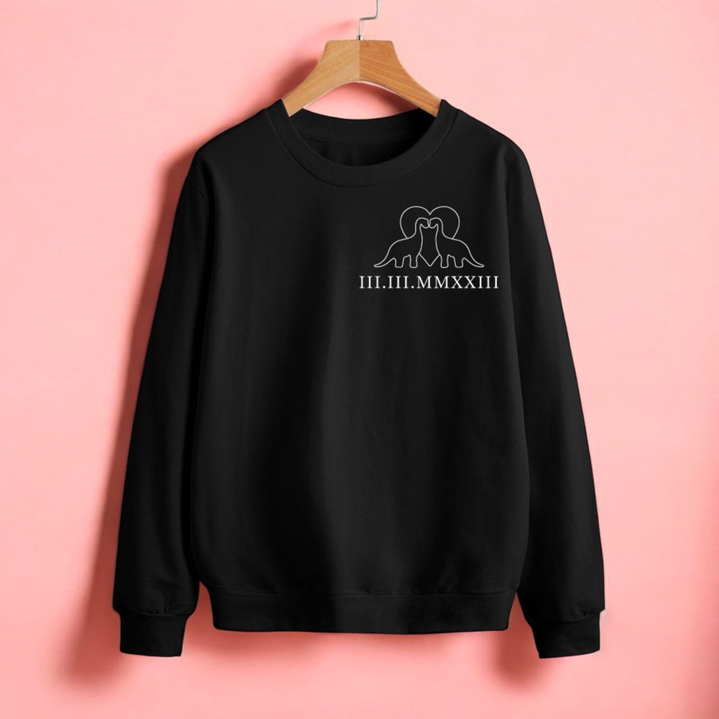 Dino Love Matching Couples Sweatshirt