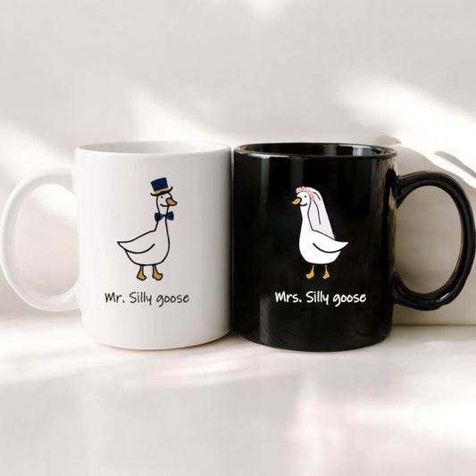 Ceramic Mug Silly goose | Meaningful Gift for Couple, Friend, Gift for Wife, Valentine Gifts