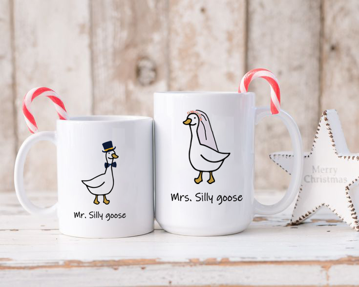 Ceramic Mug Silly goose | Meaningful Gift for Couple, Friend, Gift for Wife, Valentine Gifts