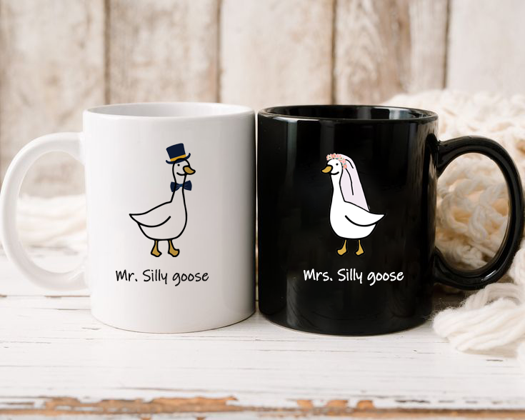 Ceramic Mug Silly goose | Meaningful Gift for Couple, Friend, Gift for Wife, Valentine Gifts