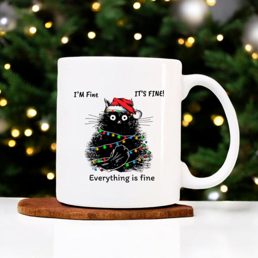 Ceramic Funny Mugs It's fine I'm fine everything is fine