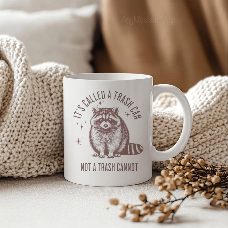 Ceramic Raccoon Positive Mugs