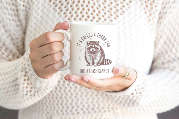 Ceramic Raccoon Positive Mugs