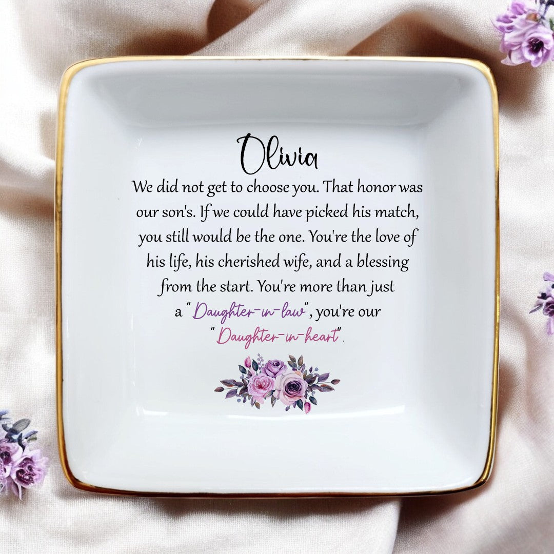 Ring Dish Trinket Tray Jewelry Dish for Dauhgter-in-law-,Wedding,Birthday,Christmas Gift For Daughter-In-Law,Bride from Mother-in-law