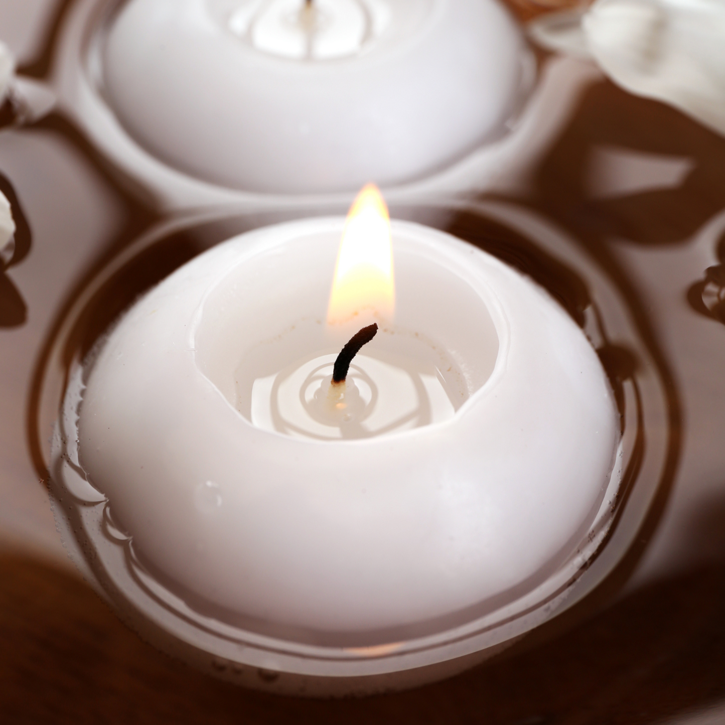 I Scented Candle Premium White Floating Candles - 5+ Hour Burn, Set of 12, 100% Cotton Wick - Idea for Weddings & Events