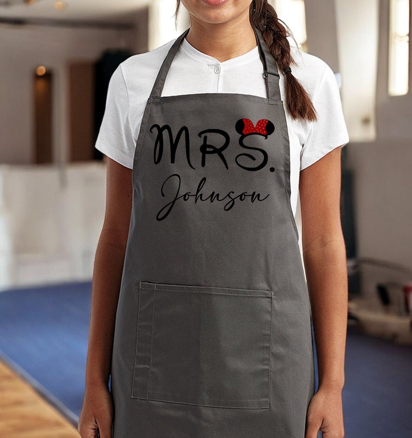 Mr And Mrs Funny Mouse Couple Aprons-Couples Matching Cooking Apron-Personalized Couple Aprons-Housewarming Gifts For Wife-Gifts For Husband