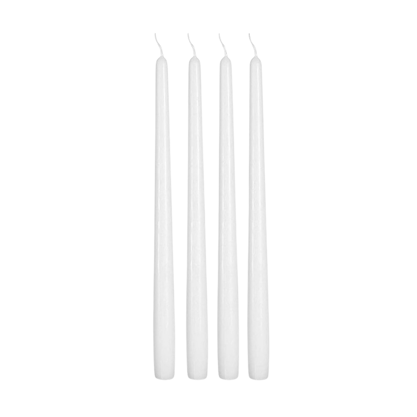 I Scented Candle White Tall Taper Candles - Elegant Unscented Home & Event Decor  - Classic Design, Long Burn Time, Set of 12