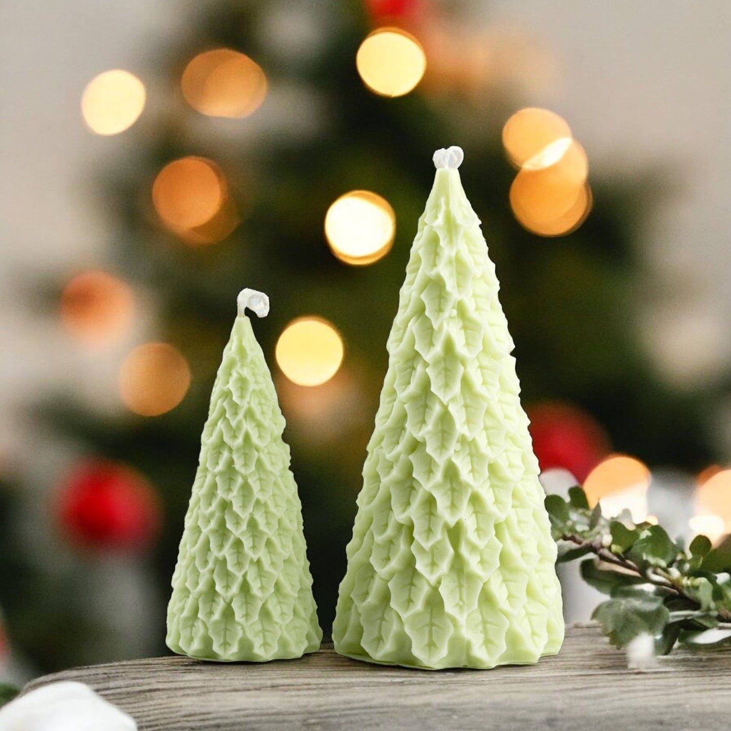 Christmas Tree Shaped Scented Candle | Unique Decorative Aromatherapy Candles for Holiday Decor