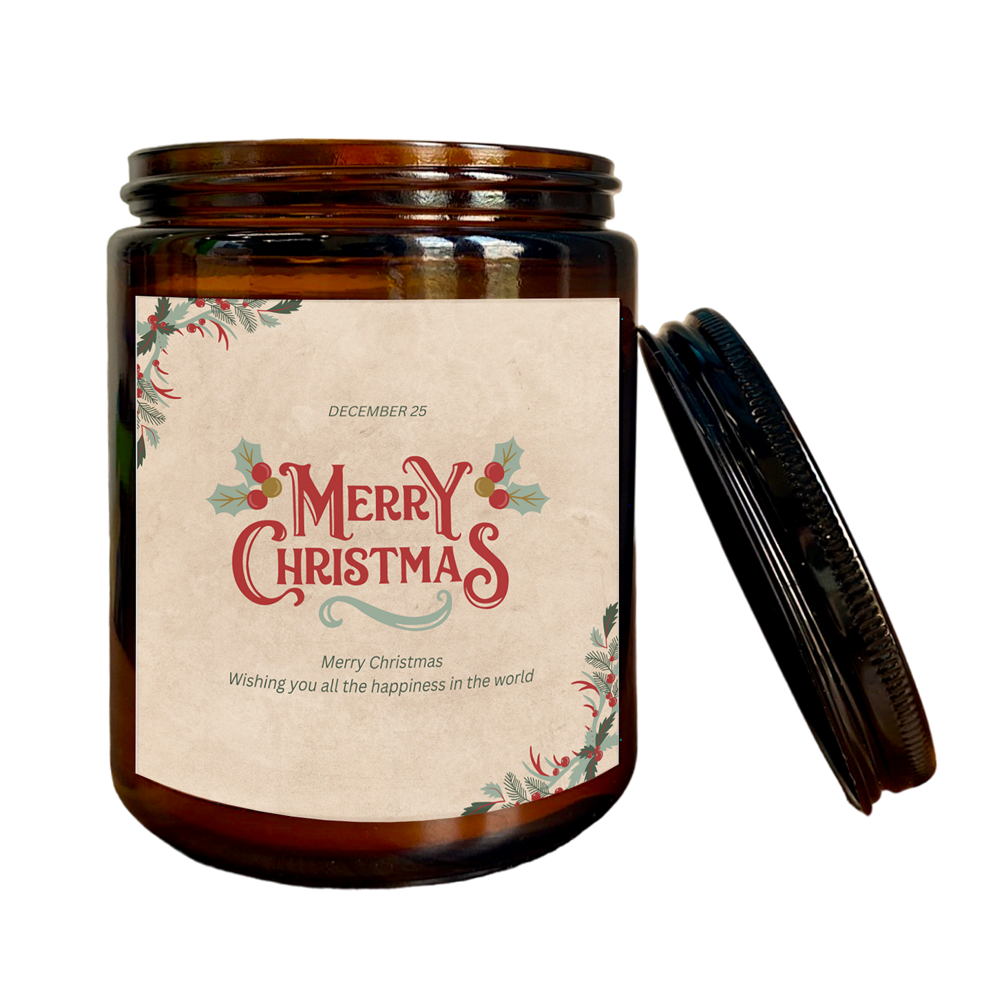 Christmas Candle for Home, Gift for Women and Men - Woodsy Scent, Soy Wax Candle - 40+ Hours Burn Time, 8oz