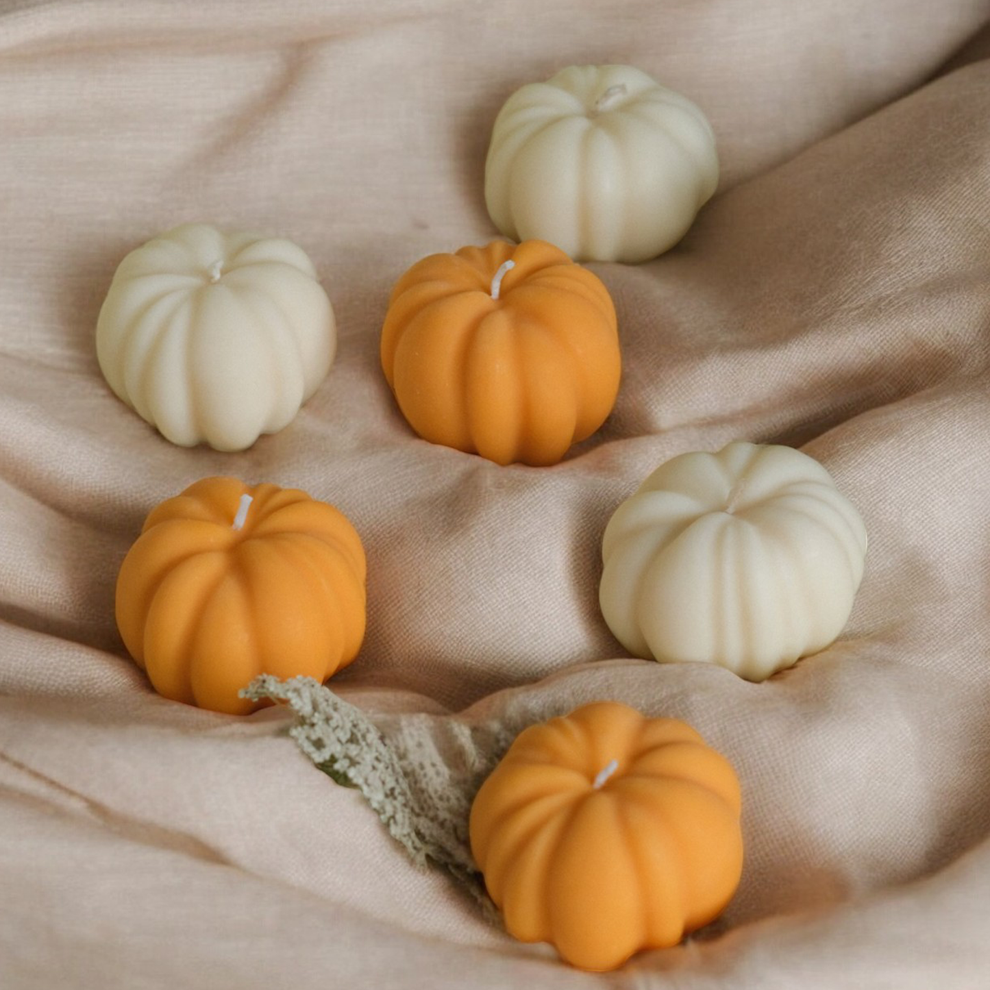 Unique Pumpkin Shaped Candle for Halloween | Spooky Season Decor - Soy Wax Candles