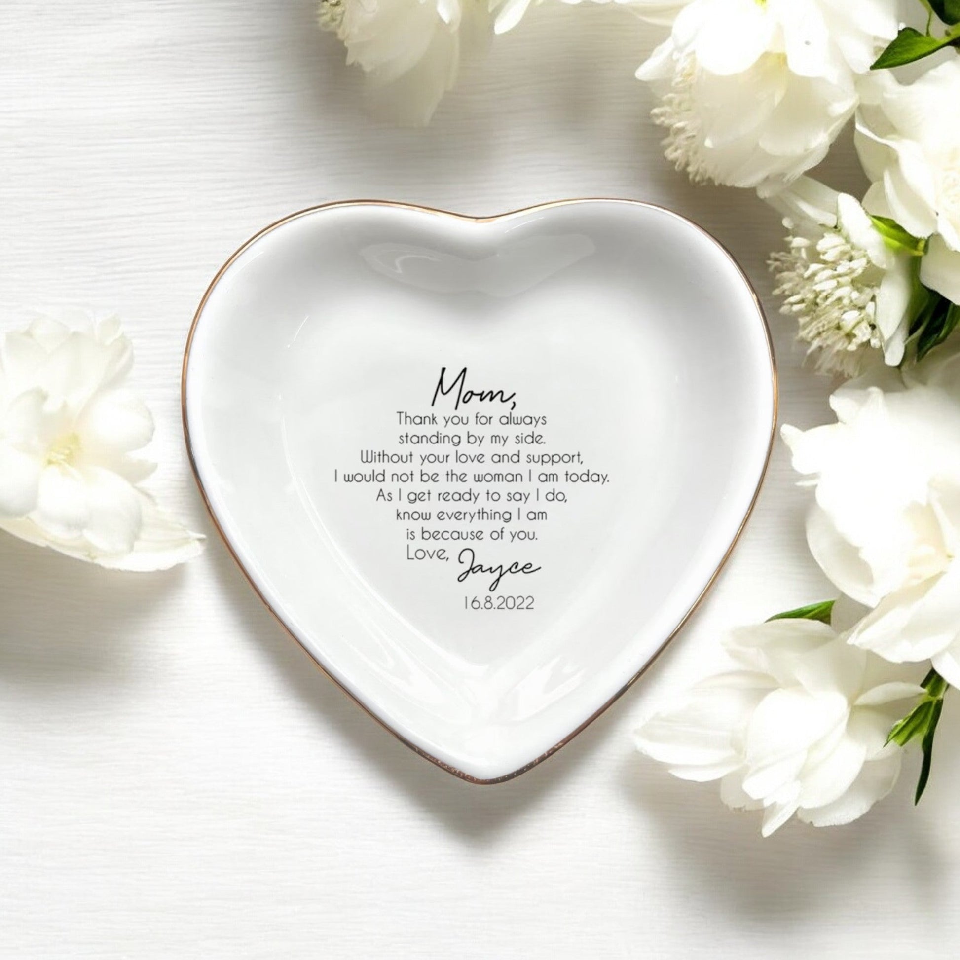 Custom Jewelry Holder for Mom, Personalized Wedding Ring Dish Holder Gift - I Scented Candle