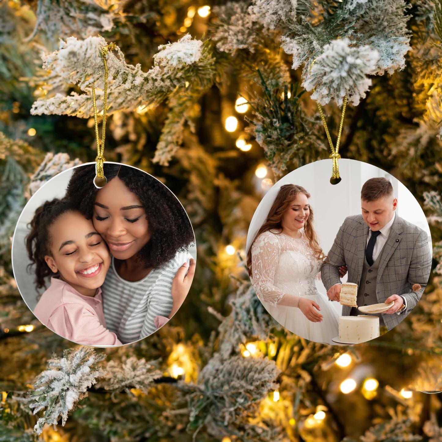 Custom Photo Ornament | Unique Couples Christmas Keepsake Gift