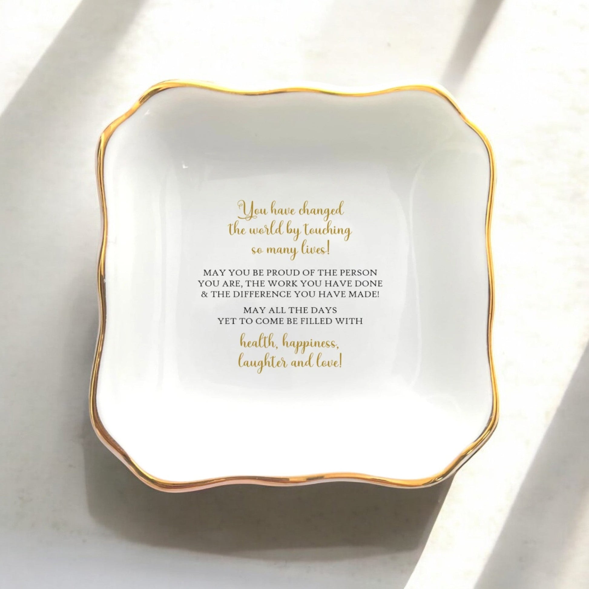 Personalized Retirement Ring Dish Gifts For Coworker - I Scented Candle