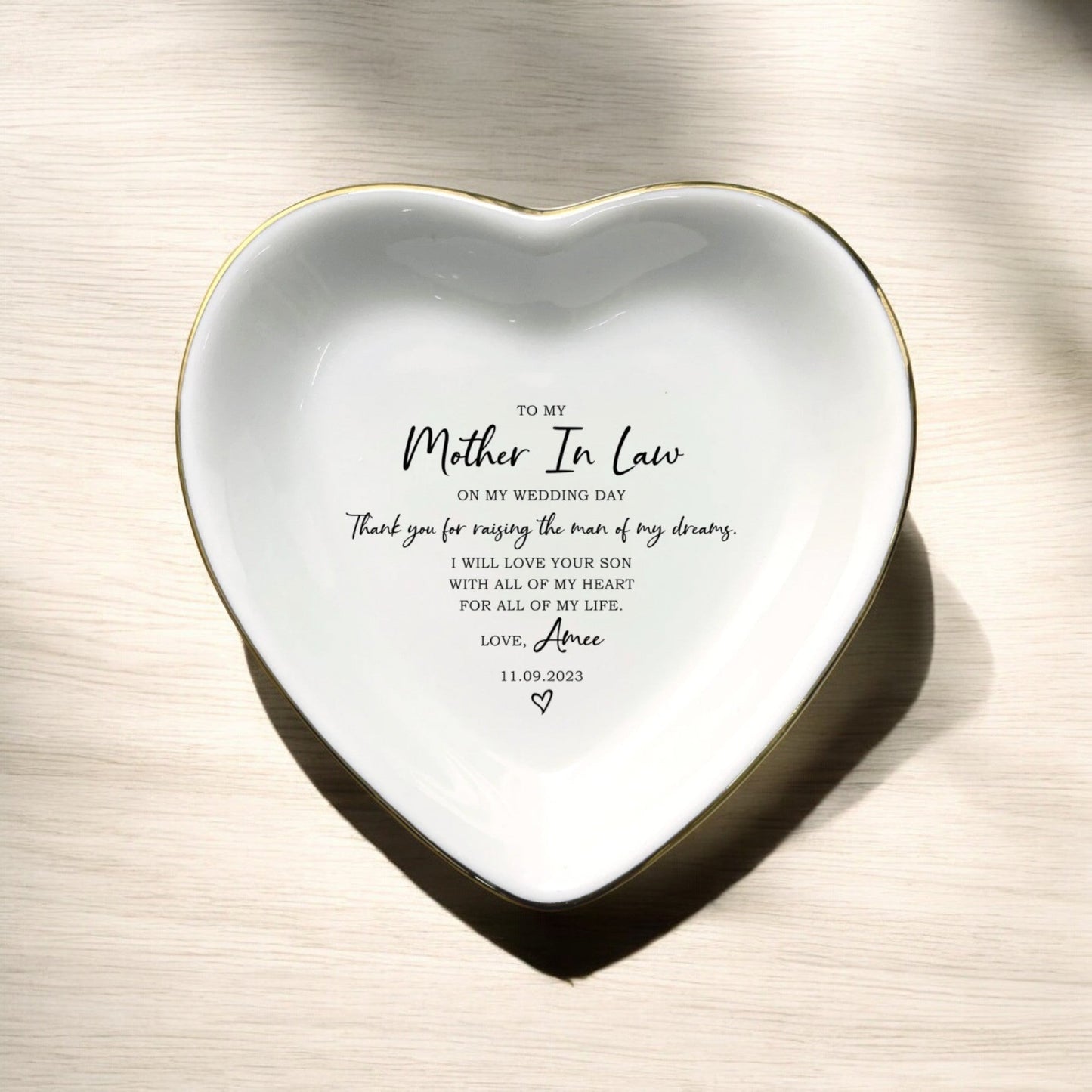 Personalized Wedding Ring Dish for Mother-in-law - I Scented Candle