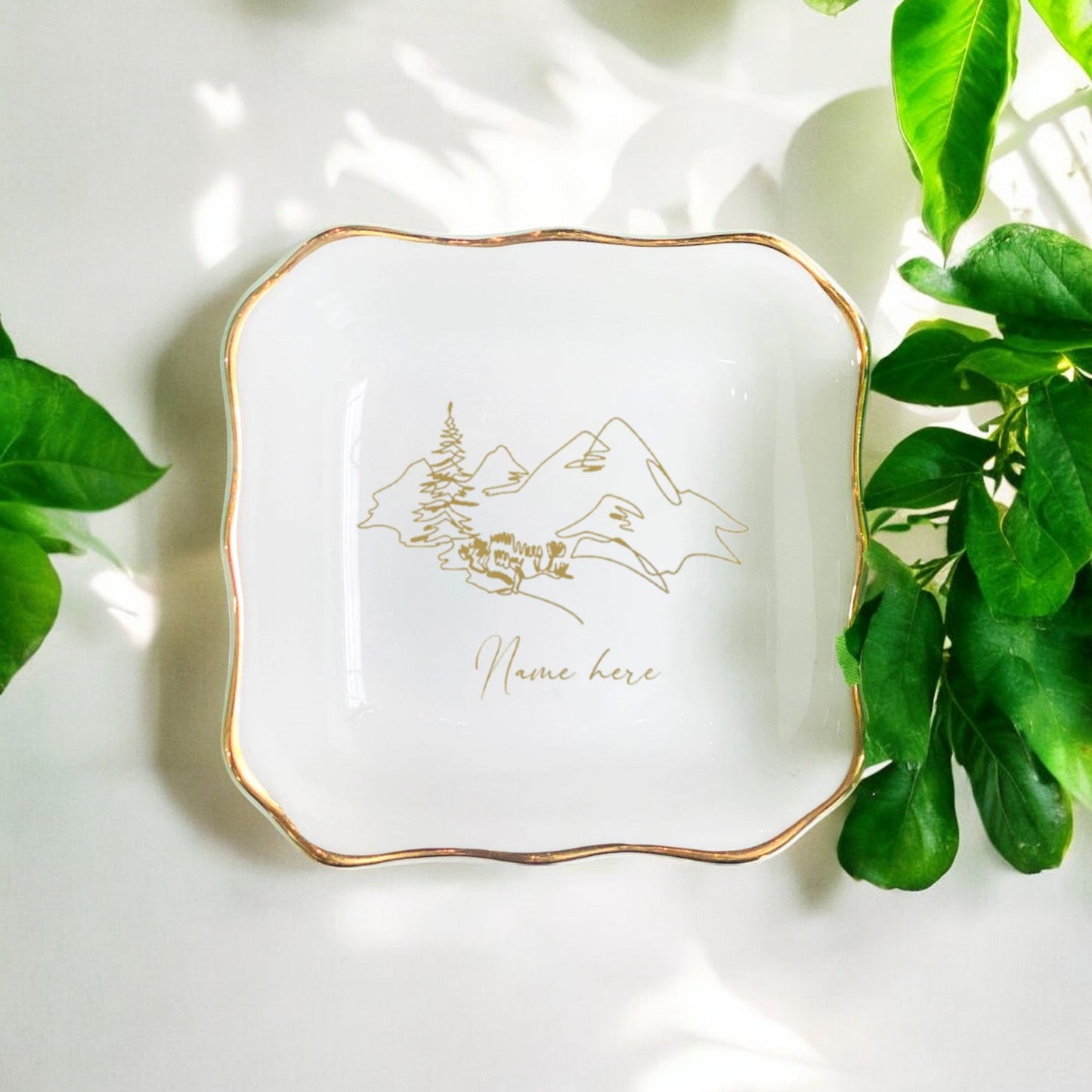 Mountain Ridge Ring Dish,Personalized Mountain Jewelry Dish | Unique Wedding, Engagement, Anniversary Gift