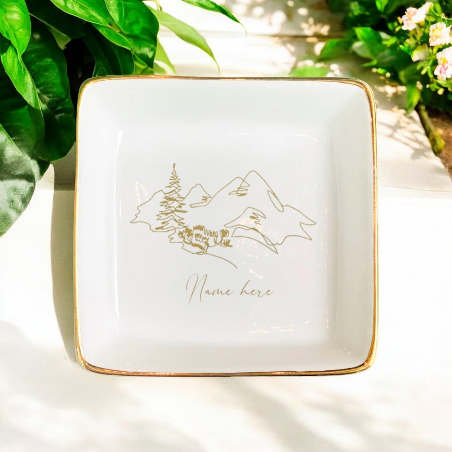 Mountain Ridge Ring Dish,Personalized Mountain Jewelry Dish | Unique Wedding, Engagement, Anniversary Gift