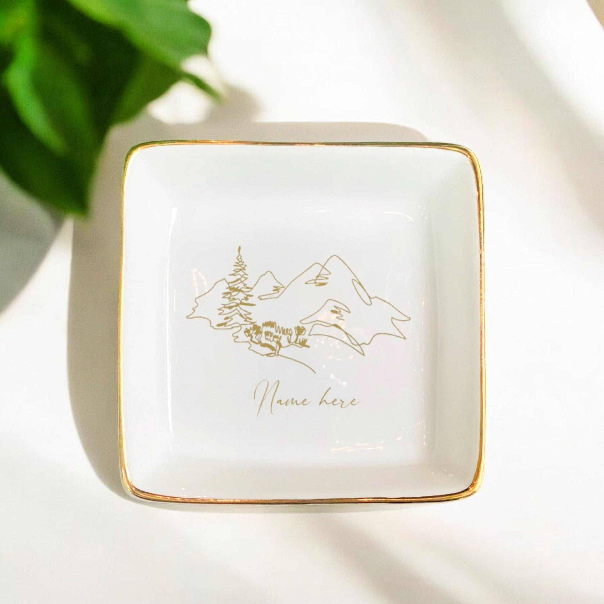 Custom Mountain Ring Dish Holder - I Scented Candle