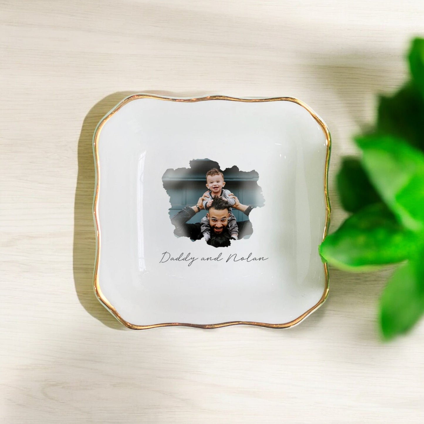 Custom Photo Ring Trinket Dish | Personalized Jewelry Tray Gift, Christmas Gift For Mom, Anniversary Gift For Wife