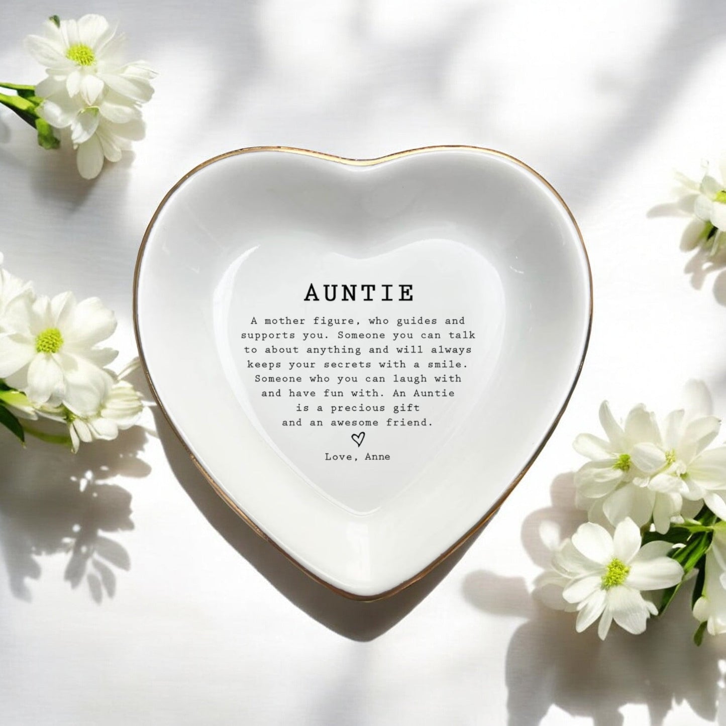 Personalized Aunt Ring Dish, An Auntie Is A Precious Gift Trinket Dish | Custom Jewelry Tray Gift