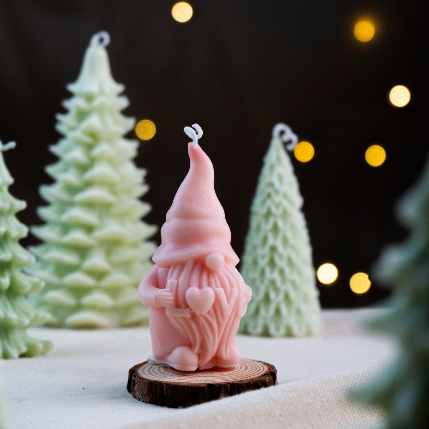 Cute Gnome Christmas Decor Candles – Holiday Scented Candles