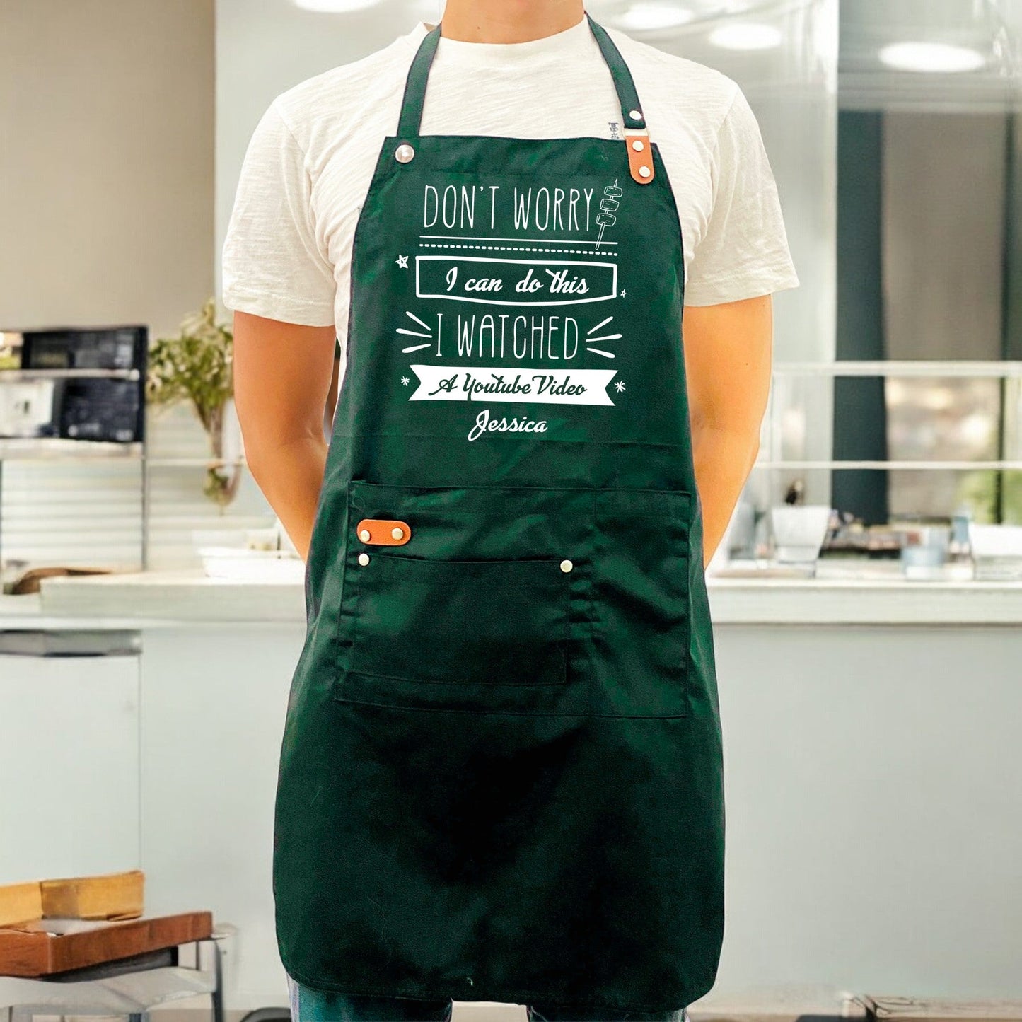 Don't Worry I Can Do This Funny Apron for Men & Women Gifts - I Scented Candle