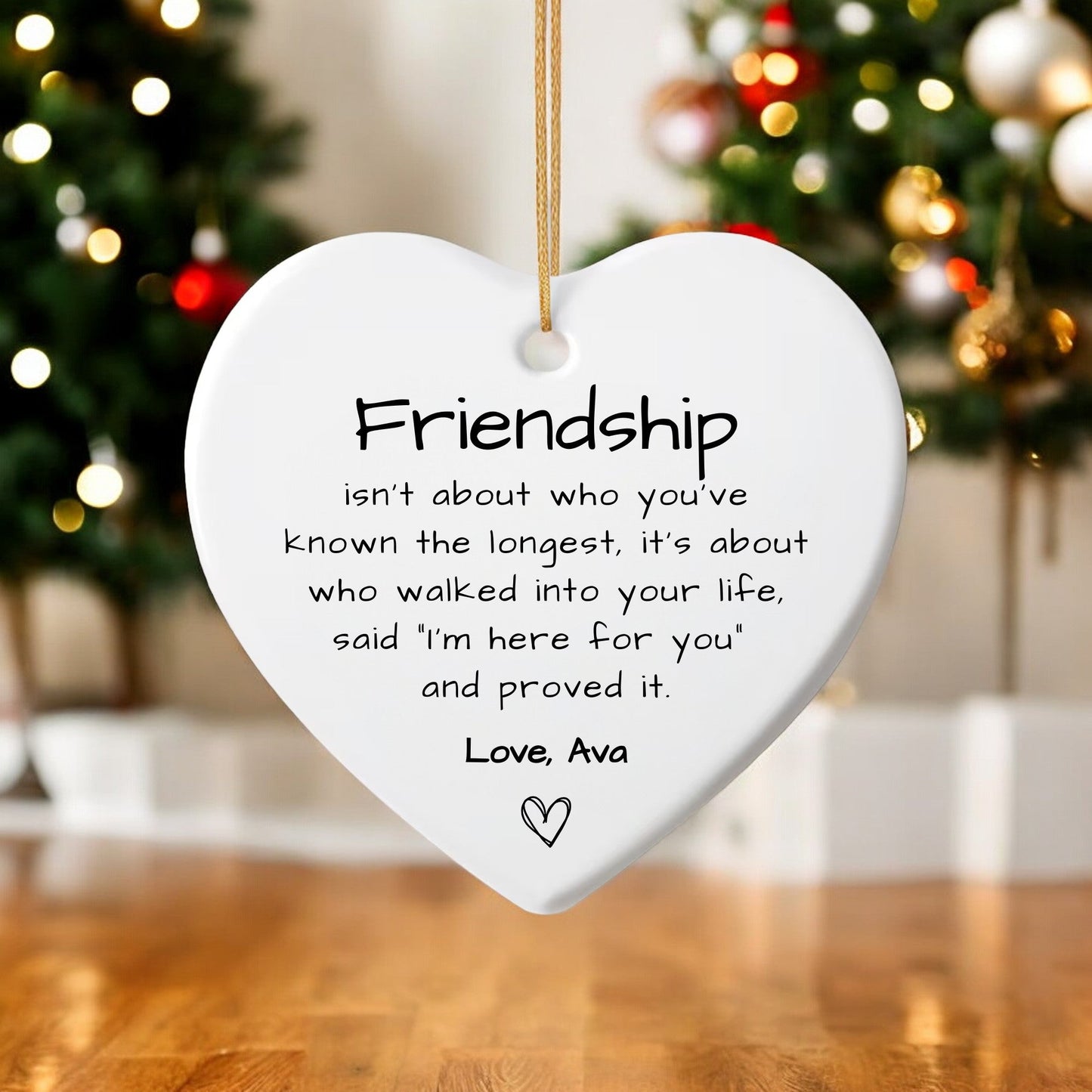 Personalized Friendship Ornament | Best Friend Gift, Custom Christmas Ornaments Keepsake