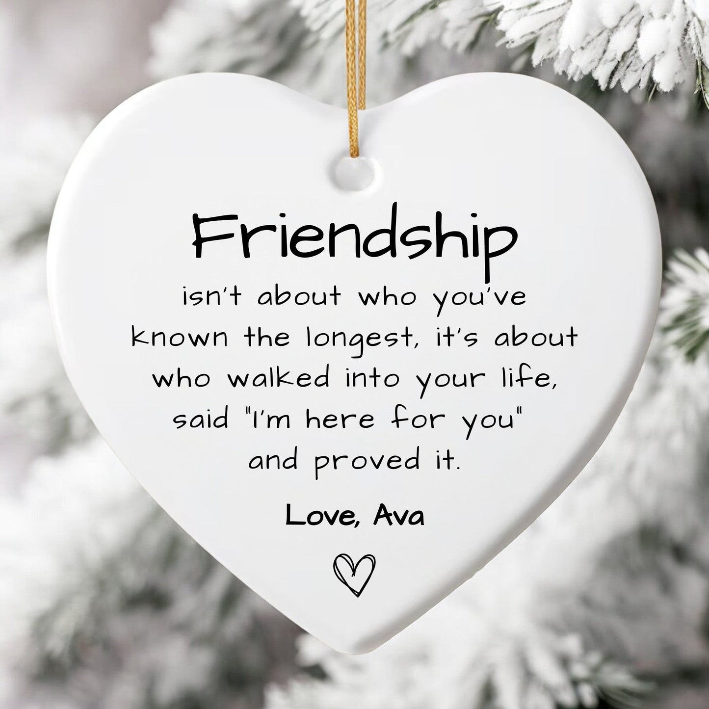 Personalized Friendship Ornament | Best Friend Gift, Custom Christmas Ornaments Keepsake