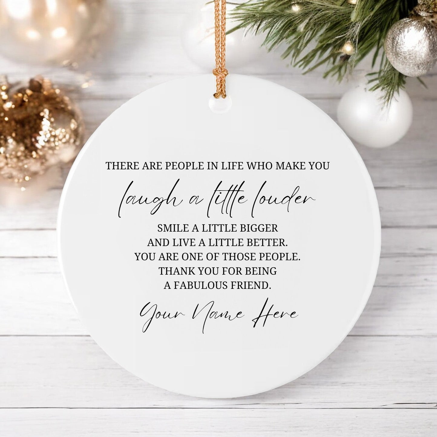 Unique Friendship Gift Ornament | Custom Acrylic Keepsake