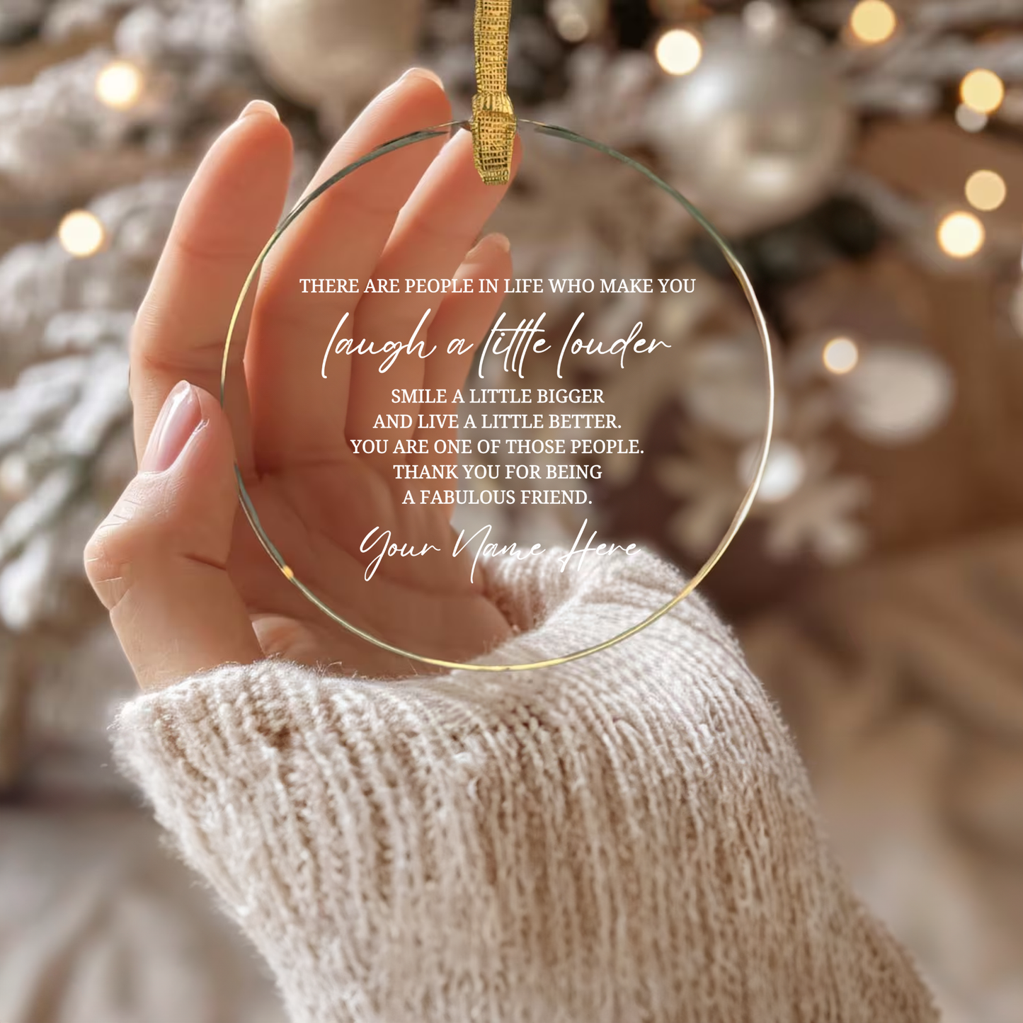 Unique Friendship Gift Ornament | Custom Acrylic Keepsake