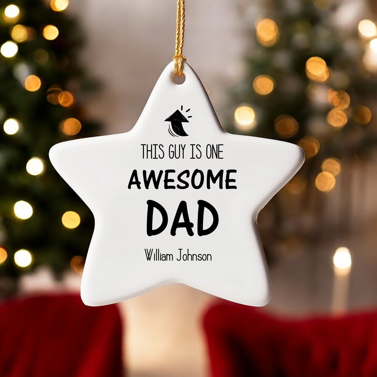 Personalized Christmas Ornaments for Dad | This is what an Awesome Daddy Looks Like Ornaments Gifts