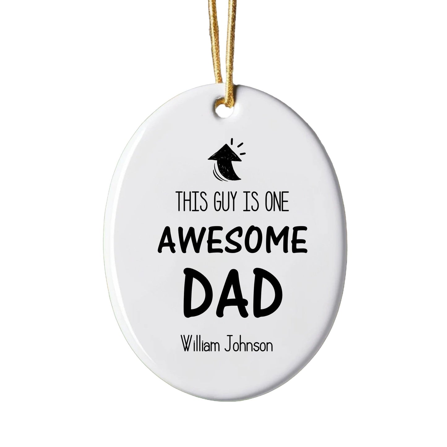 Personalized Christmas Ornaments for Dad | This is what an Awesome Daddy Looks Like Ornaments Gifts