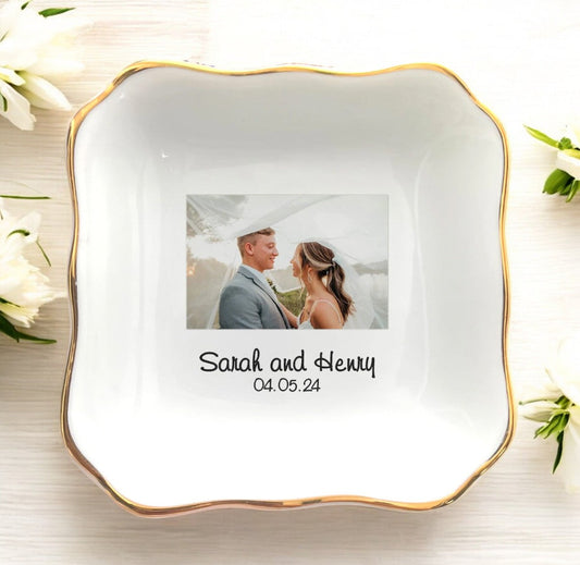 Personalized Photo Ring Dish & Jewelry Dish Holder | I Scented Candle