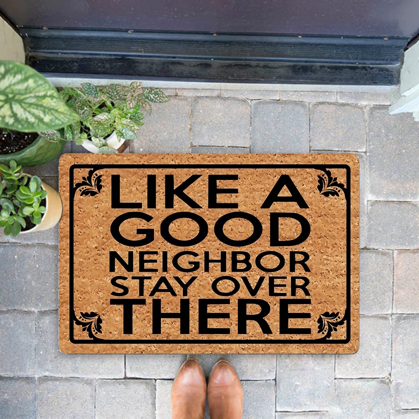 Like A Good Neighbor Stay Over There Doormat, Funny Doormat, Funny Welcome Mat Gift, Front Doormat, Funny Door Mat, Closing Gift