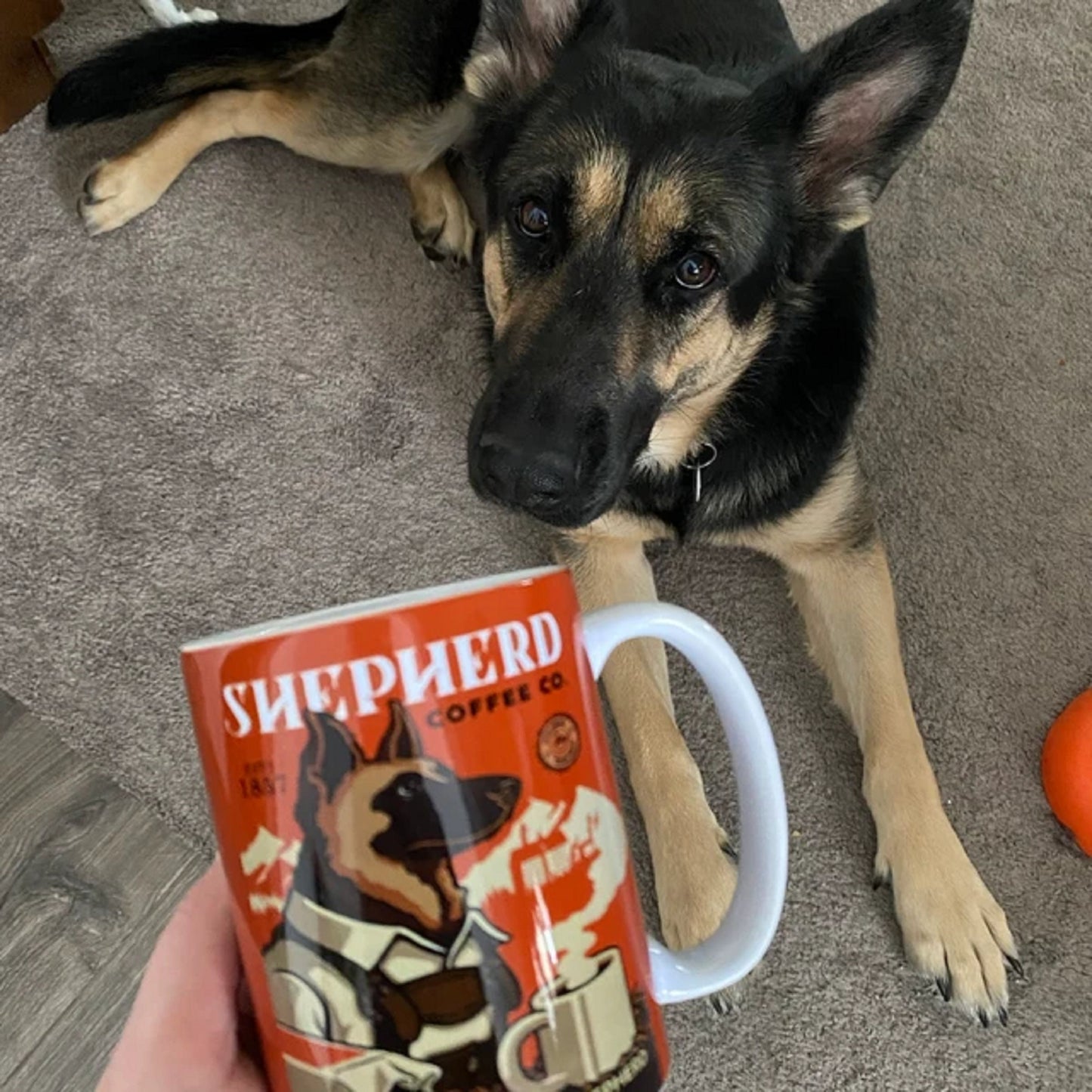 German Shepherd Coffee Company Mug, Vintage German Shepherd Dog, Vintage Mug, Mom Dog Mug, Gift For Dog Lovers, Mug Gift For Friends