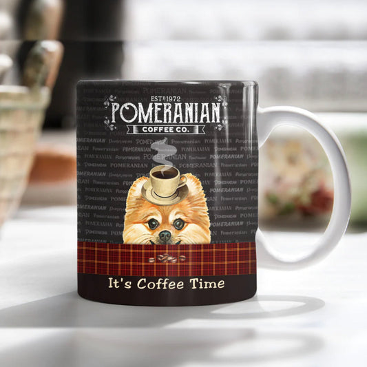 Pomeranian Dog Coffee Company Mug, Vintage Dog Mug, Pomeranian Dad, Pomeranian Mom Mug, Dog Coffee Mug, Dog Lover Gifts, Mug Design