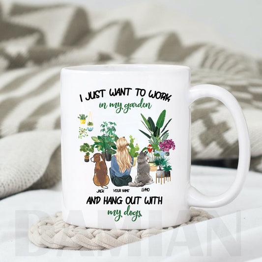 Dog Mug, Funny Dogs Mug, Dog Breed Coffee Mug, Gift For Dog Dad Dog Mom, Dog Lover Mug, Plant Lovers Garden Gift, Plant Lady Tea Mug