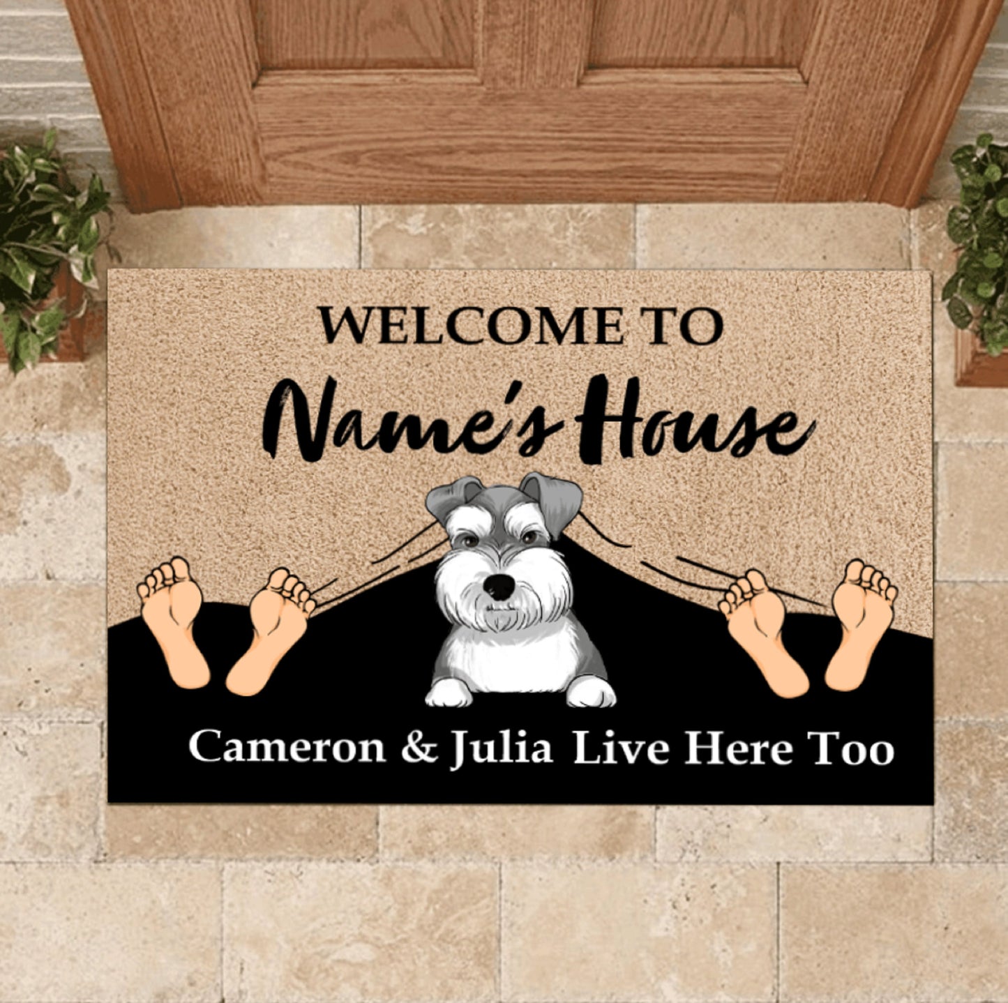 Welcome To My Home Personalized Dog Doormat, Funny Welcome Home Mat, Dog Entrance Mat, Welcome Mat, Housewarming Gift, Front Door Mat